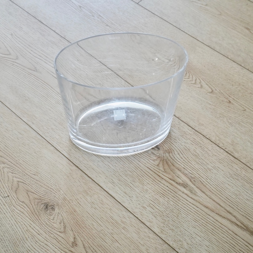 Oval acrylic clear waste bin